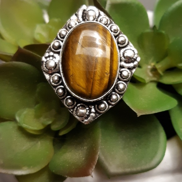 New Tiger Eye 925 Silver Ring. - Picture 4 of 8